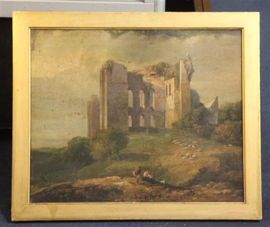 David Cox Snr (1783-1859) Caesars Tower, Kenilworth Castle 1821 15 x 18.5in